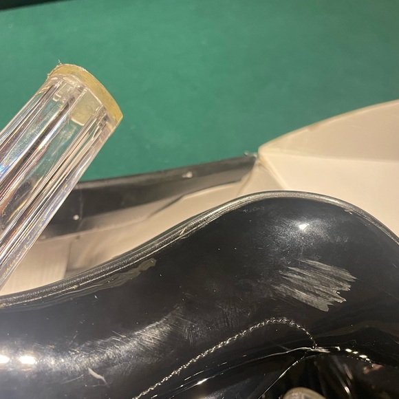 JACOBIES Thigh High Back Zipper Patent Boots Size 6.5 - Picture 4 of 6